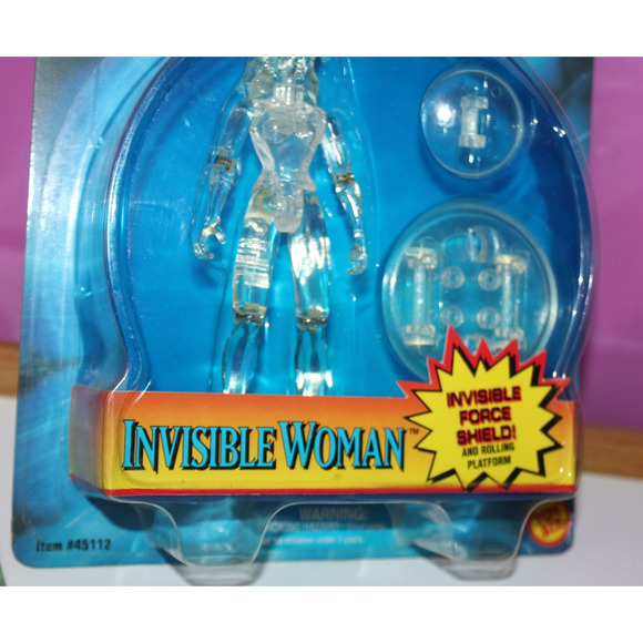 Marvel Comics Fantastic Four Invisible Woman Force Shield + Platform Toy Biz 95 - Picture 3 of 5